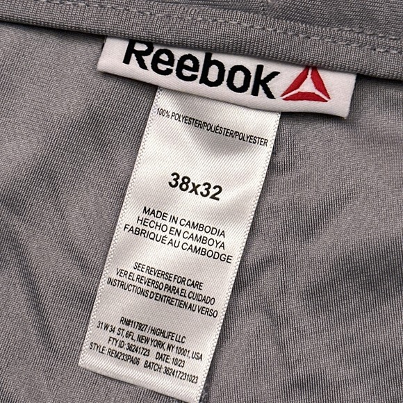 NEW Reebok Anchor Five Pocket Pant Men 38x32 Tapered Sleet Gray Performance Golf - Picture 5 of 8